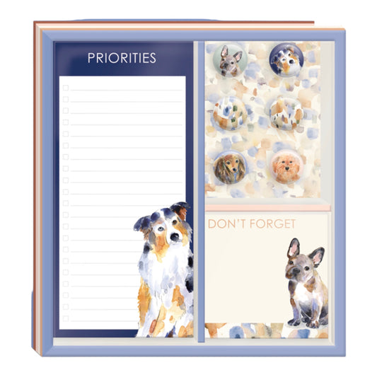 Watercolor Dogs Notepads & Magnets Set