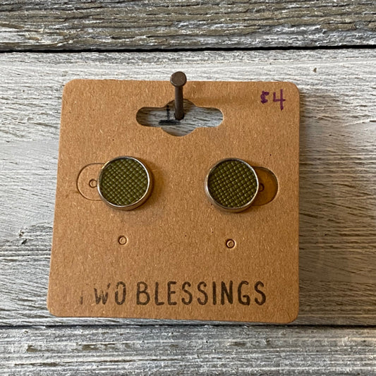 Two Blessings Earrings - Army Green