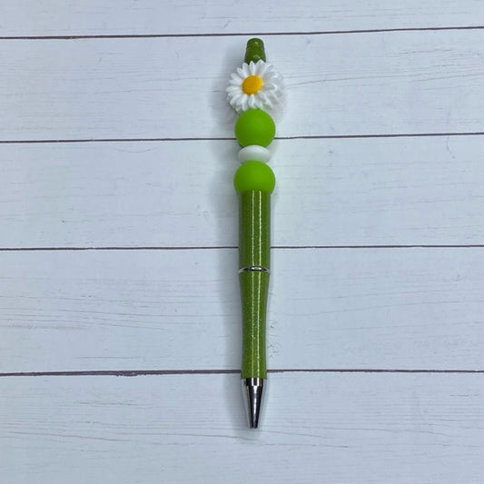 Beaded Ink Pen - Daisy
