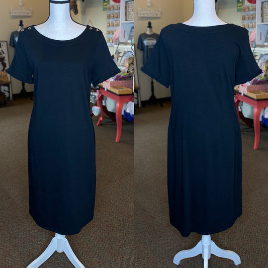 Talbots Ruffle Trim Sleeve Dress - Size Medium