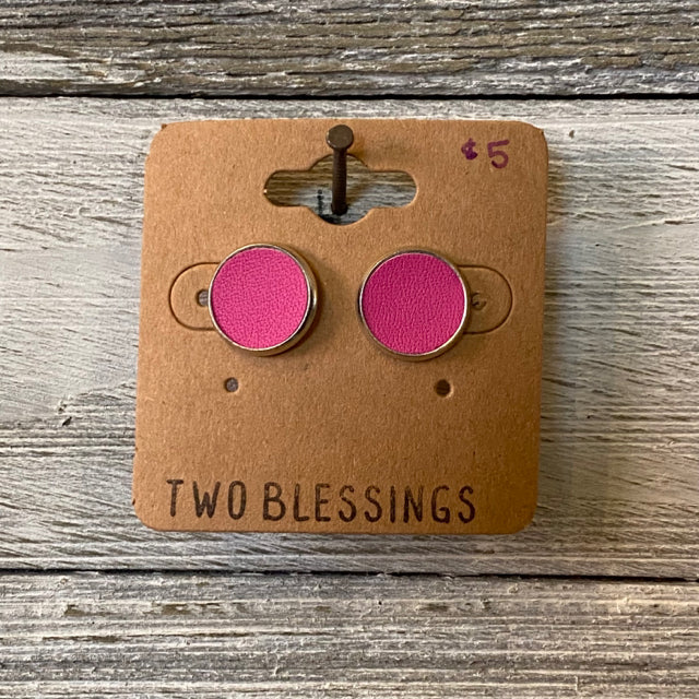 Two Blessings Earrings - Pink