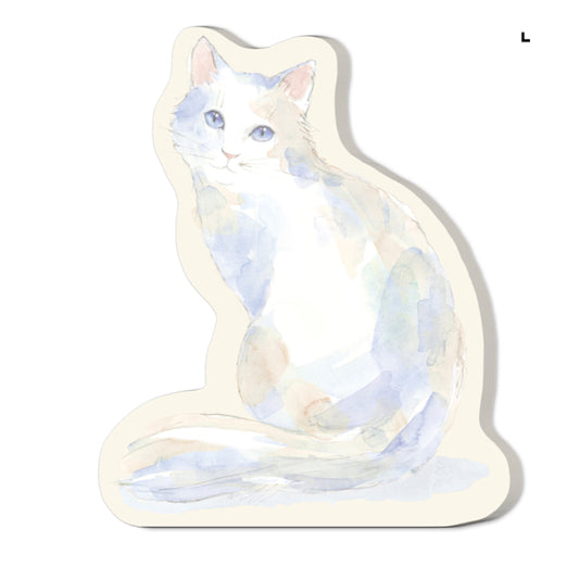 White Cat Large Die-Cut Notepad