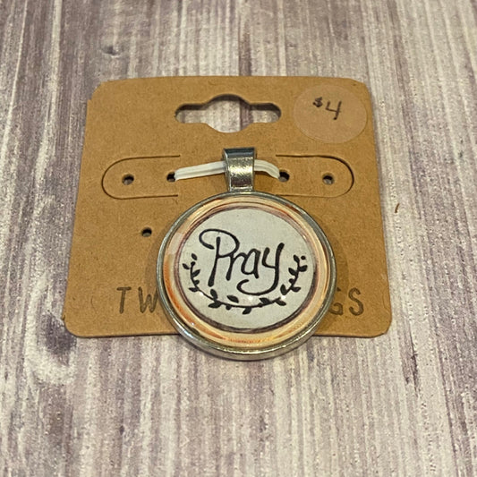 Two Blessings Necklace Charm - Pray