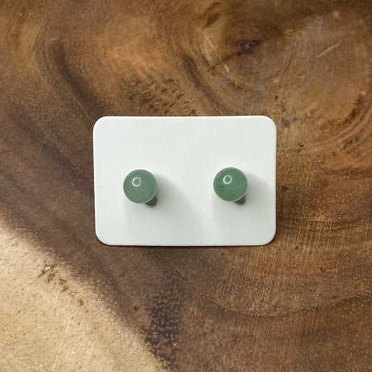Green Ball Earrings