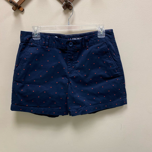 Eddie Bauer Legendwash Navy Polka Dot 5" Shorts Slightly Curvy - Size 6