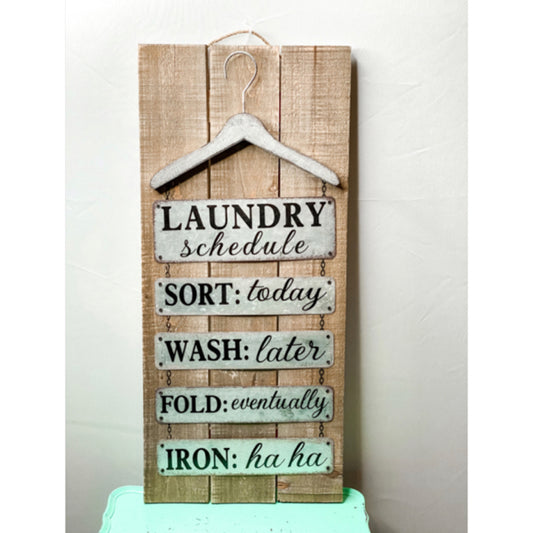 Laundry Schedule Sign