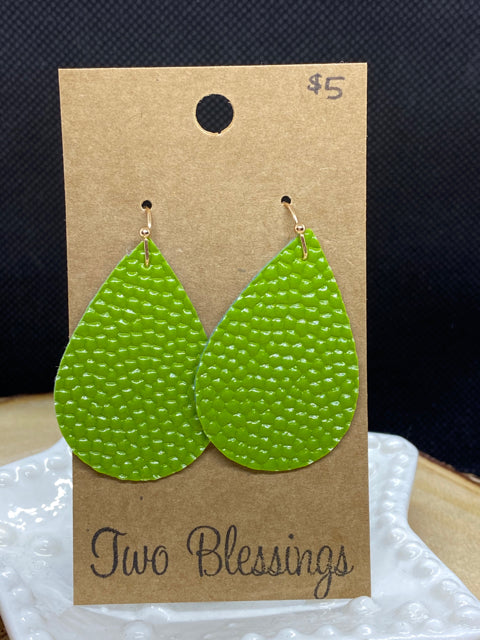 Two Blessings Earrings - Green