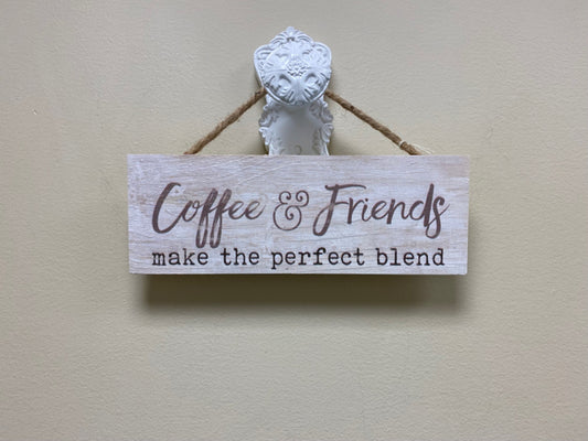 Coffee & Friends Hanging Sign