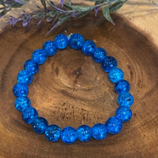 Inga Ann's Blue Crackled Quartz Beaded Bracelet