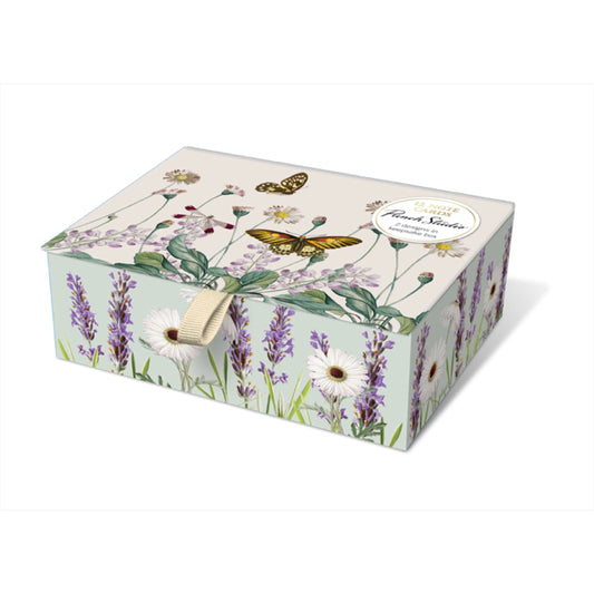 Daisy Lavender Boxed Note Card Set