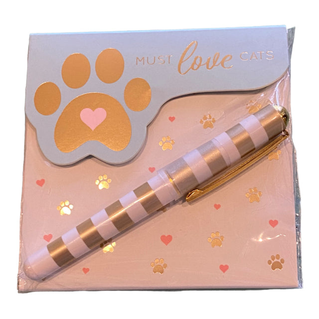 Must Love Cats Notepad w/Pen