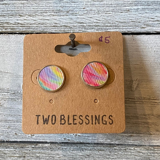 Two Blessings Earrings - Tie-Dye