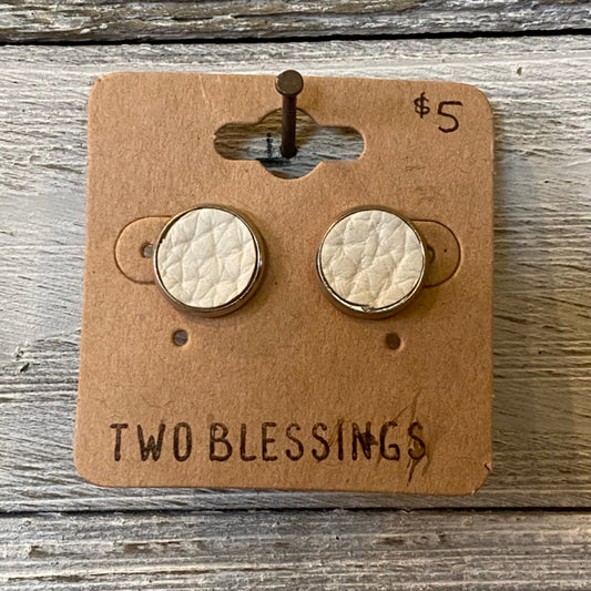 Two Blessings Earrings - White