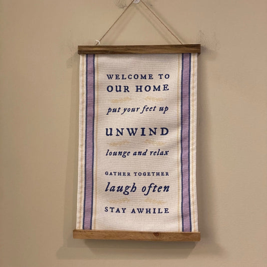Welcome To Our Home Banner Sign
