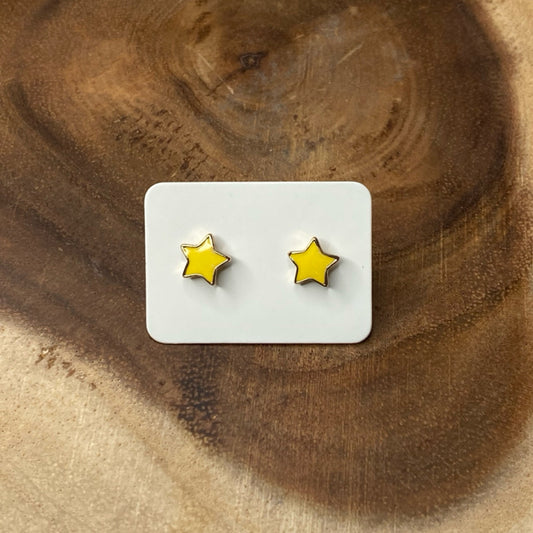 Yellow Star Earrings