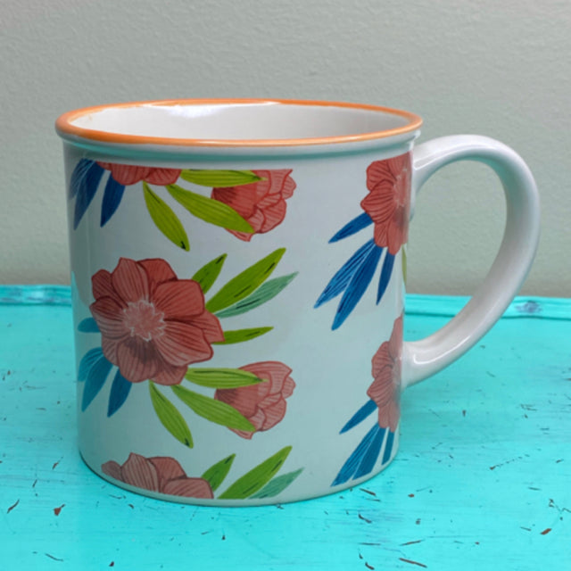 Tropical Flower Print Mug