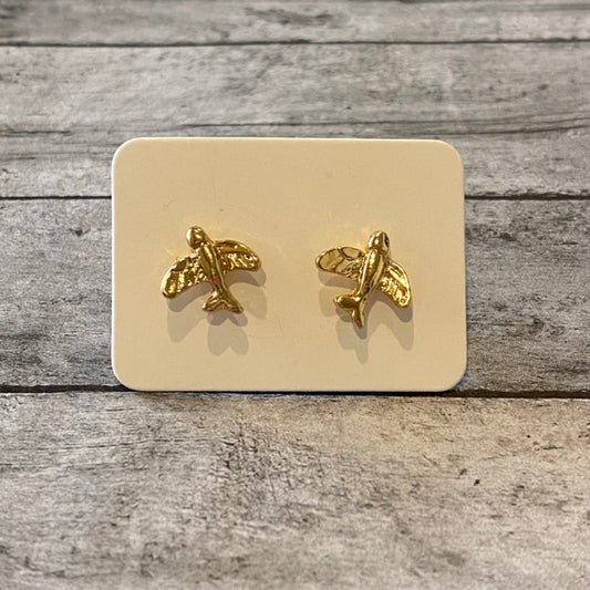 Gold Tone Bird Earrings