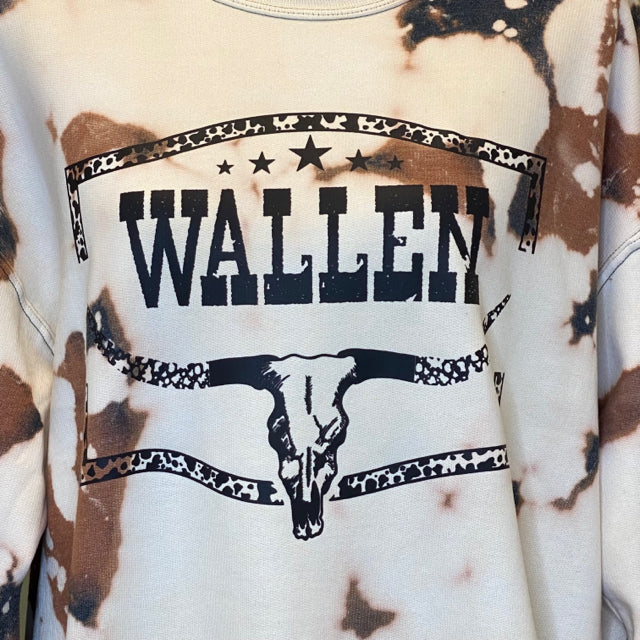 Wallen Cowhide Bleached Sweatshirt - Size Large (Unisex)