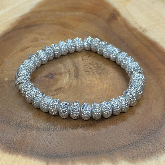 Inga Ann's Silver Studded Rondelle Bracelet