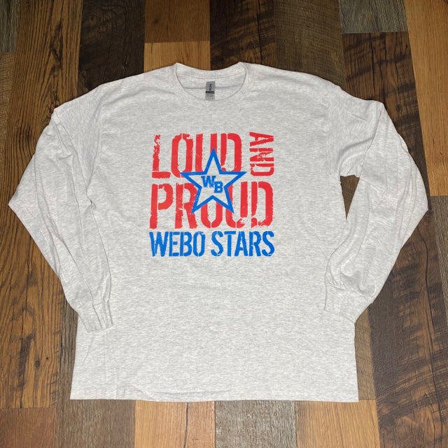 Loud And Proud Webo Stars Long Sleeve Tee - Size Large