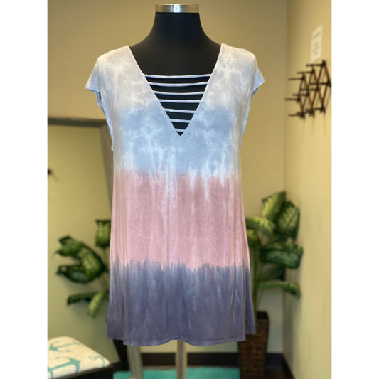 American Eagle Soft & Sexy T Tie-Dyed Top - Size Small