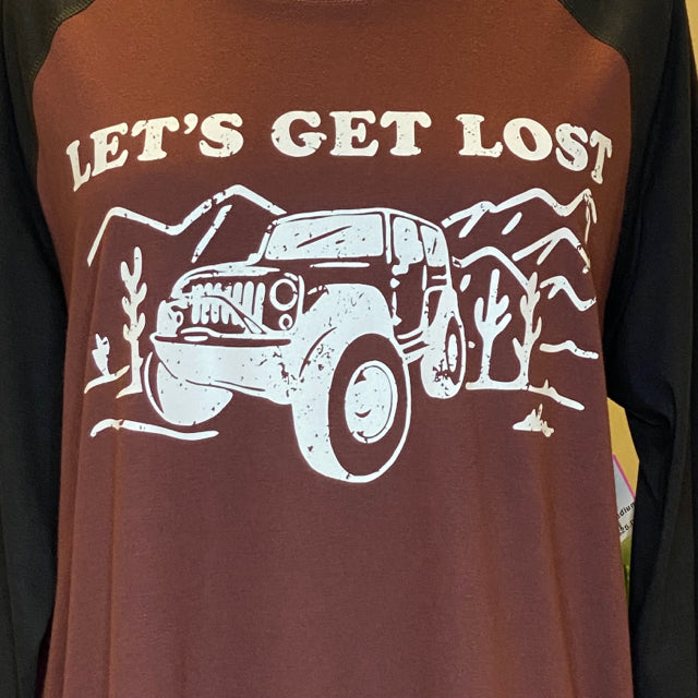 Let's Get Lost Graphic Tee - Size Medium