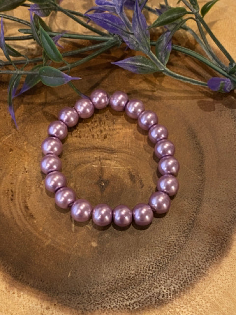 Inga Ann's Purple Pearl Beaded Bracelet