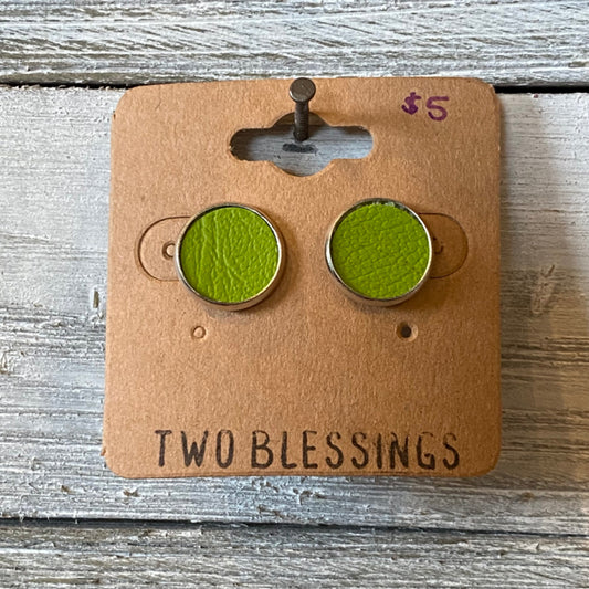 Two Blessings Earrings - Green