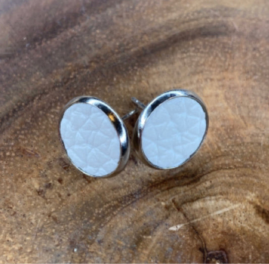 Two Blessings Earrings - White/Silver
