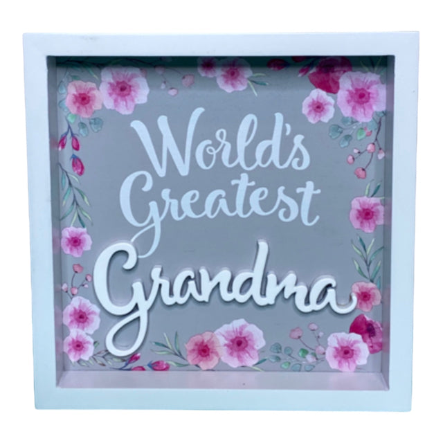 World's Greatest Grandma Block Sign