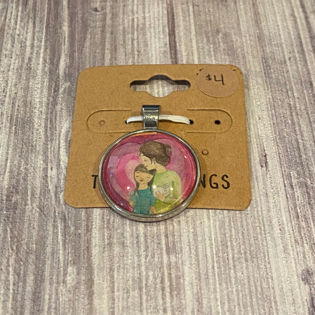 Two Blessings Necklace Charm - Mother & Daughter