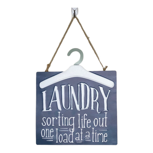Laundry Metal Hanging Sign