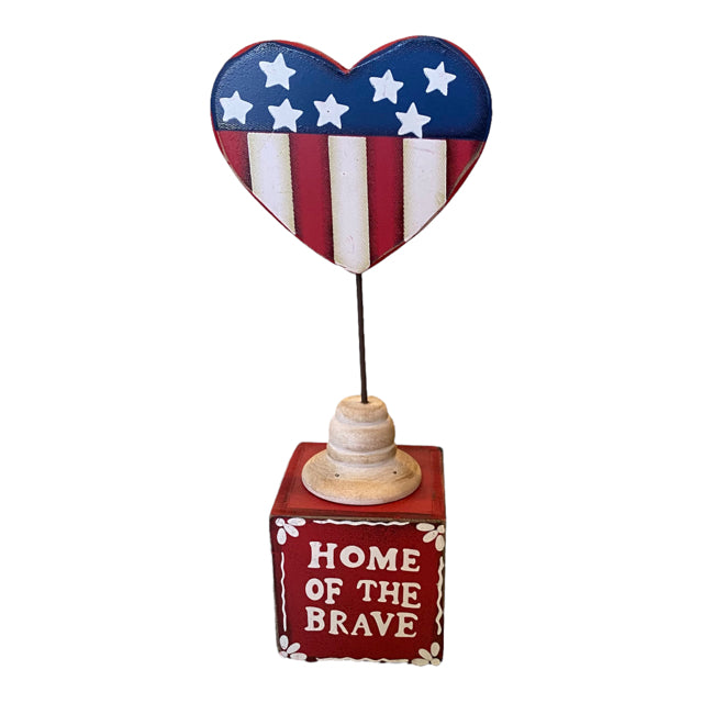 9" Home Of The Brave Decor