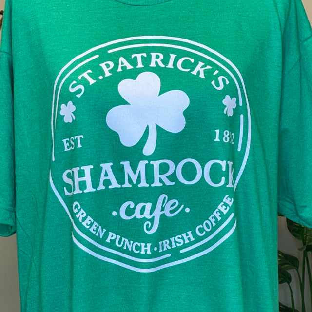 St. Patricks Shamrock Cafe Graphic Tee - Size XL