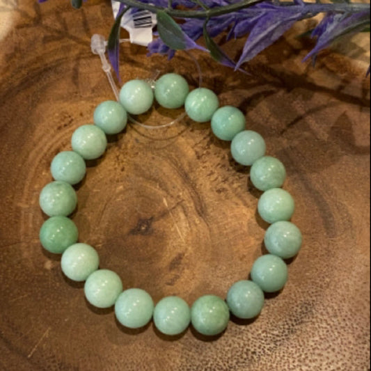 Inga Ann's Mint Jade Beaded Bracelet