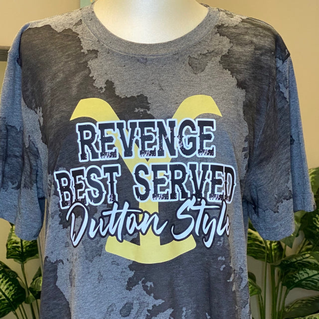 Revenge Best Served Dutton Style Graphic Tee - Size Large