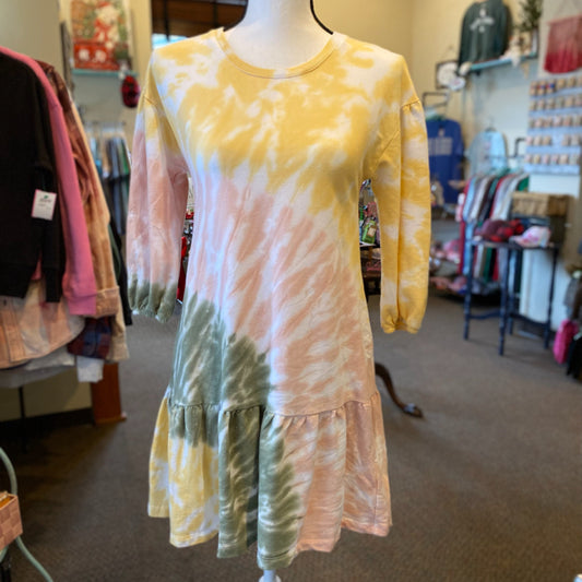 Tie-Dyed Sweatshirt Dress - Size Medium