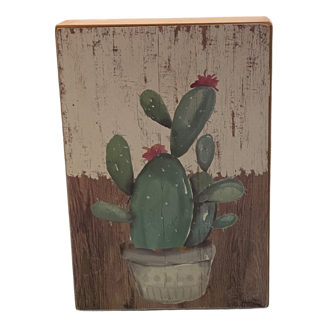 Cactus Print Box Sign