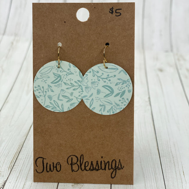 Two Blessings - White & Mint Green Floral Print