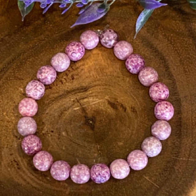 Inga Ann's Beaded Bracelet -  Amethyst Czech