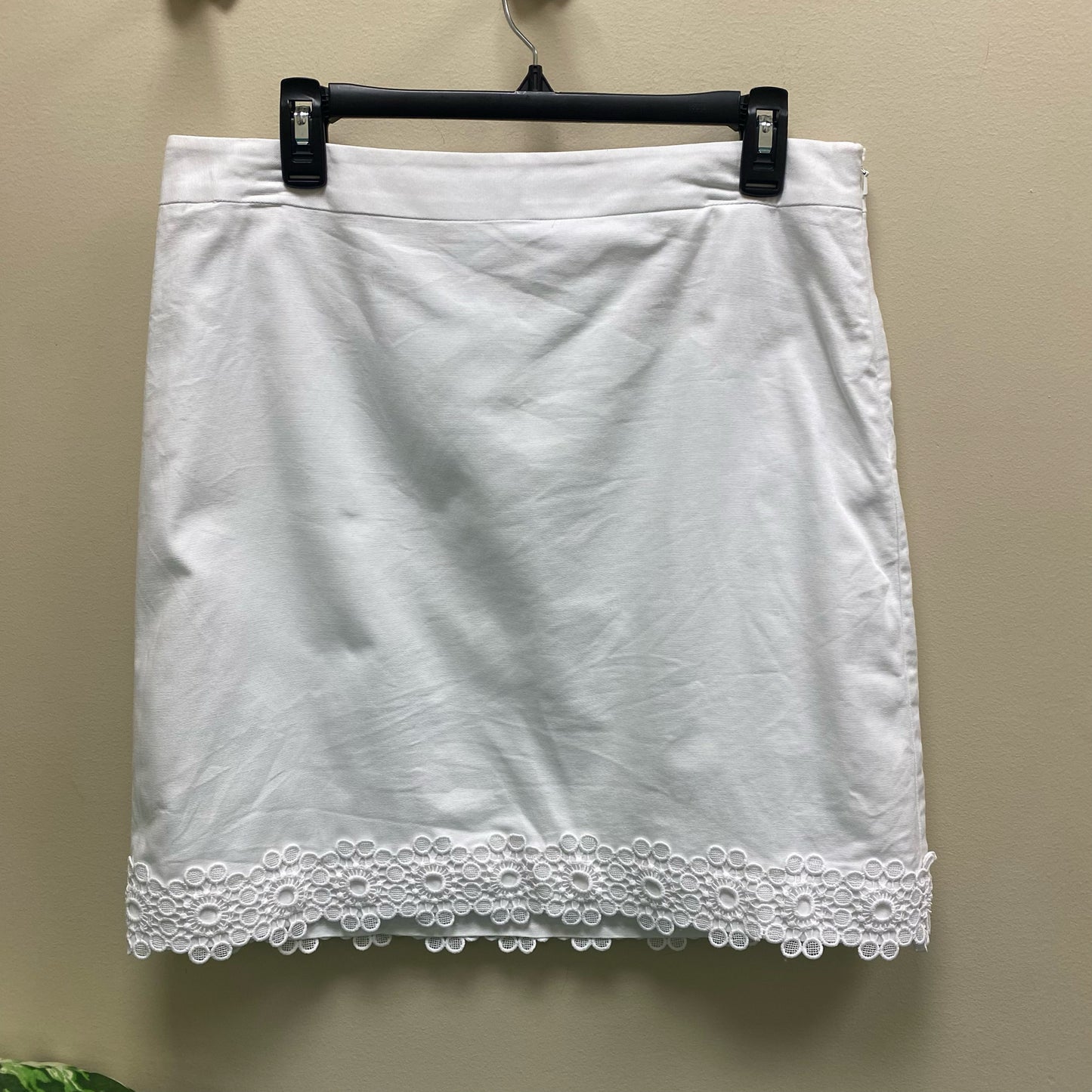 Talbots Embroidered Crochet Trim Pencil Skirt - Size 10