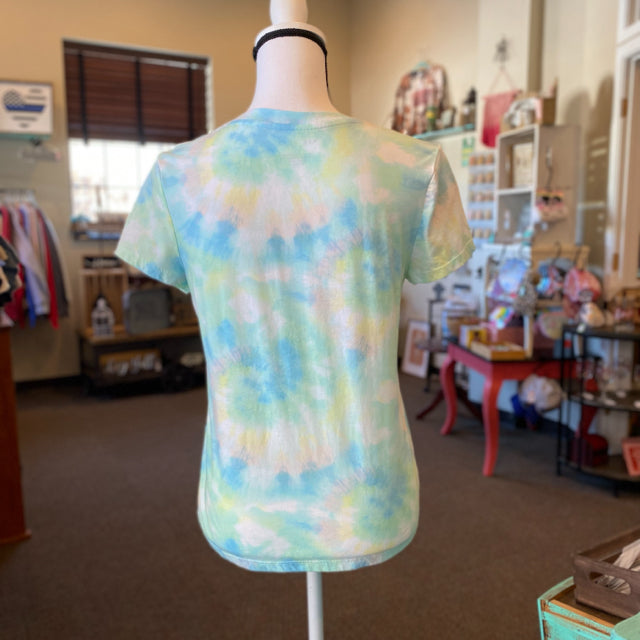 Rae Dunn Vacay Tie-Dyed Tee - Size Small