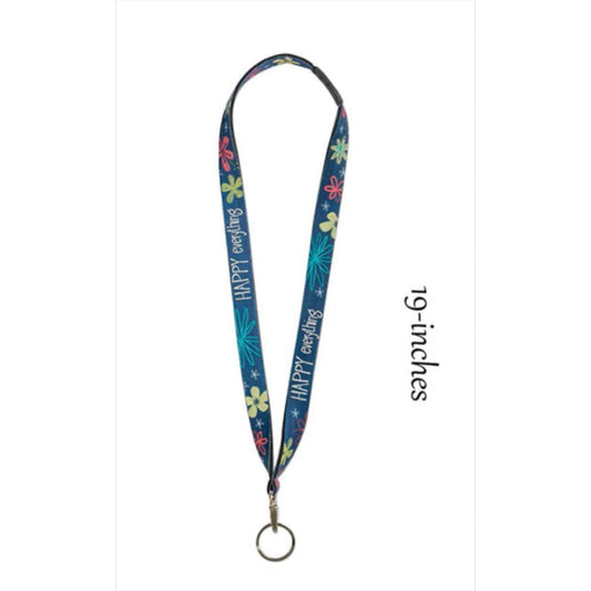 Happy Everything Lanyard Keychain