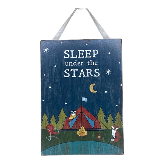 Sleep Under The Stars Hanging Sign