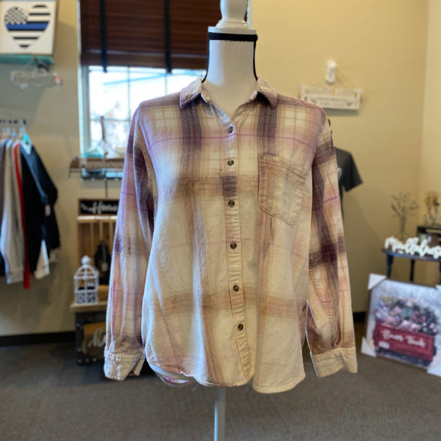 Hand Bleached Flannel - Size Medium