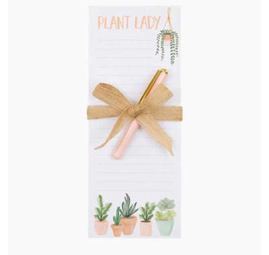 Plant Lady Magnetic Notepad w/Pen