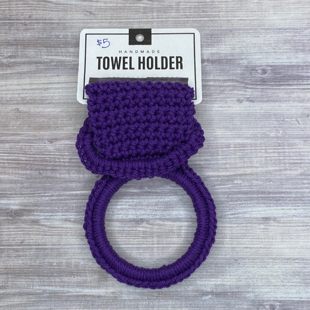 Handmade Towel Holder - Purple