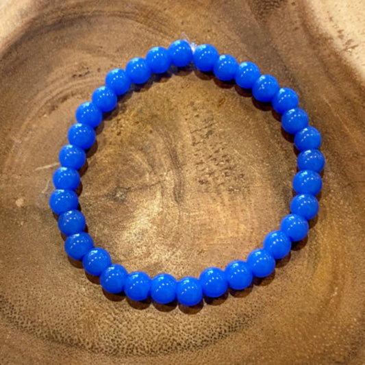 Inga Ann's Light Blue Glass Beaded Bracelet