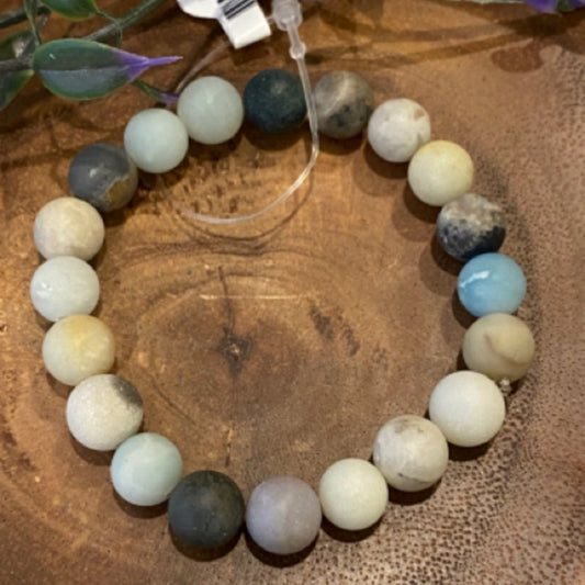 Inga Ann's Matte Amazonite Beaded Bracelet
