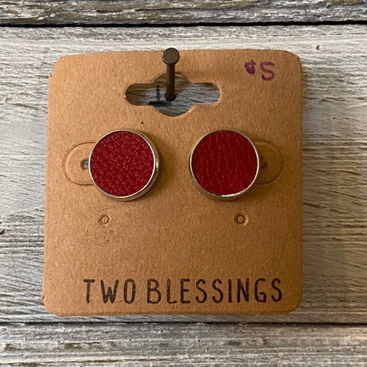 Two Blessings Earrings - Burgundy